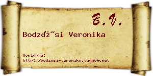 Bodzási Veronika névjegykártya