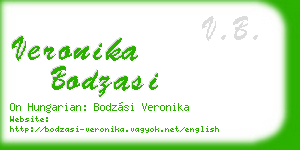 veronika bodzasi business card