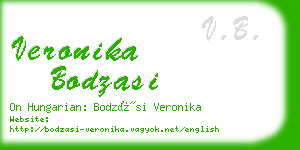 veronika bodzasi business card